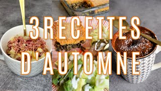 3 RECETTES DAUTOMNE DÉLICIEUSES RAPIDES amp RÉCONFORTANTES  IDEAL MEAL PREP [upl. by Zetnwahs]