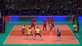 Kuba Kochanowski blocking at Eurovolley 2021 [upl. by Ggerc554]