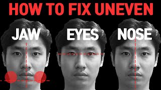 Fixing Uneven FaceJaw Eyes Nose Facial Asymmetry in 6 Minutes [upl. by Nyrak885]