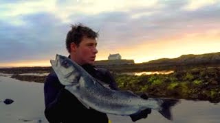 Spearfishing massive Bass at Aberffraw North Wales and diving with Rays [upl. by Elitnahc333]