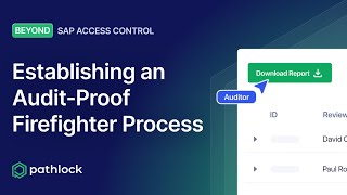 Beyond SAP Access Control Establishing an AuditProof Firefighting Process with Pathlock [upl. by Anneuq]