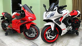 RC R9 Bike Vs RC Ducati V4 Bike Unboxing amp Testing  Ride on Super Bike  Shamshad Maker🔥🔥 [upl. by Annasoh]