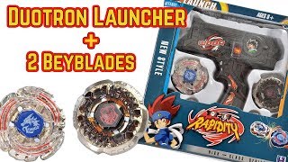 Beyblade Metal Fusion WBBA Rapidity Drago Duotron Launcher  Twin Launcher Unboxing amp Review [upl. by Nirak]