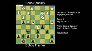 Bobby Fischer vs Boris Spassky Game 3 28th WCC Reykjavik Iceland 1972 [upl. by Callas]