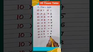 10 table tricktable 10trending maths mathstricks shortvideo shorts short youtubeshorts math [upl. by Acisset184]