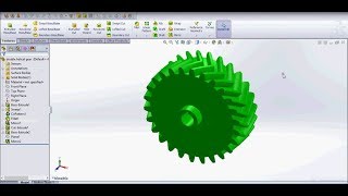 Solidworks Double Helical gear design complete tutorial [upl. by Ullund]