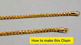 Gold chain making  Gold rope chain is made  Handmade [upl. by Dragde]