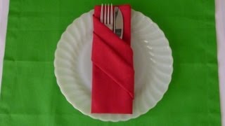 Napkin Folding  Buffet Pouch [upl. by Atikkin658]