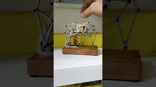 Gear Driven Lifelike Strandbeest Model Walking Robot Mechanical Model  Stirlingkit [upl. by Arihat]