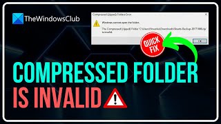 The compressed zipped folder is invalid Fix [upl. by Benny]
