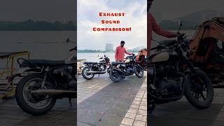 BSA Gold Star 650 vs Royal Enfield Interceptor 650 Exhaust Sound Comparison  BikeWale shorts [upl. by Quinlan]