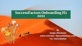 Sap SuccessFactors Onboarding H2 2021 Onboarding [upl. by Otineb]