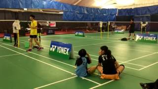 Andy Ng v Ray Ngan MSA LISC Badminton Fall Open 2016 Consolation Finals Game 1 [upl. by Stedt]