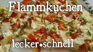 SCHNELL LECKER amp EINFACH  Mein FLAMMKUCHENRezept [upl. by Aneele]