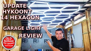 Professional garage lighting in one hour with Hykoont 14 Hexagon garage lights honest review [upl. by Aisanahta]