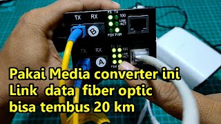 Using this media converter the fiber optic data link can pass 20km [upl. by Conway]