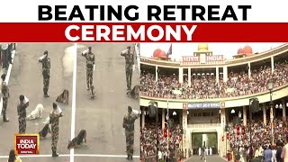 Beating Retreat Ceremony  Independence Day  AttariWagah Border Beating Retreat Ceremony [upl. by Inama]