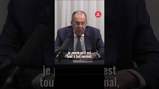 Lavrov serre la main de Macron quotil est normal de se dire bonjourquot [upl. by Worthy186]