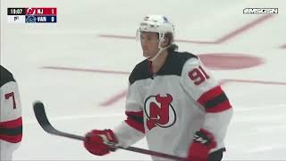 Nico Hischier Goal 10  Vancouver 103024 [upl. by Ahsinaw731]