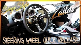 350Z NRG Quick Release and Sparco Steering Wheel Install W Horn amp Cruise Control [upl. by Einneb]