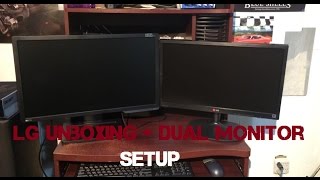 LG 22M35 Unboxing  Dual Monitor Setup [upl. by Catherina]