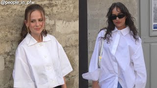 Pauline Chalamet amp Thalia Besson  Patou Spring Summer 2025 fashion show in Paris  27062024 [upl. by Nahbois]