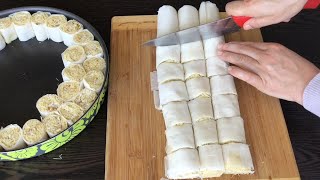 Baklava Hamuru Açamayanlar İçin En Kolay Bayram Tatlısı😍Kadayıf Sarma✅ BeraTatlıDünyası [upl. by Leamaj]