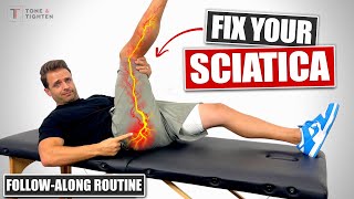 FAST Sciatic Nerve Pain Relief FollowAlong Exercise Routine [upl. by Pembroke295]