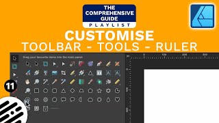 Affinity Designer Tutorial Customise Toolbar Tools Ruler [upl. by Macario]