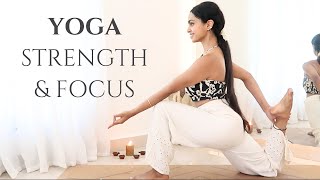 Yoga to Build Strength amp Focus  Hatha  Vinyasa Yoga [upl. by Inafit475]