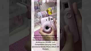 Fujifilm Instax Mini 12 Instant Camera Blossom Pink  Fuji Film Value Pack 40 Sheets  Shutter Acces [upl. by Hamal]