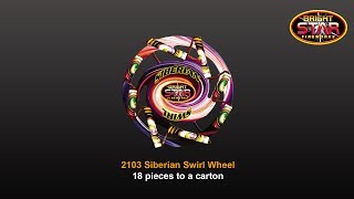 Bright Star Fireworks  2103 Siberian Swirl Wheel [upl. by Naaman]