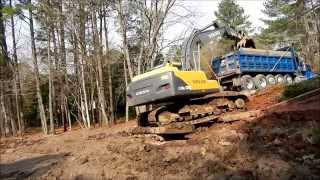 Vovlo Ec210 Excavator Loading Pond Mud [upl. by Giza]