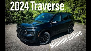 2024 Chevrolet Traverse  Midnight Edition  Review and Walk Around [upl. by Gladine535]