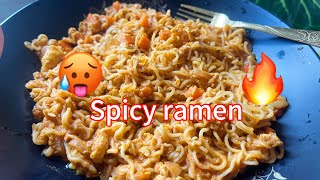 ২ টি উপকরণ দিয়ে রেস্টুরেন্টের মতো রামেন 🥵  Spicy Ramen recipe 🔥 [upl. by Zorina]