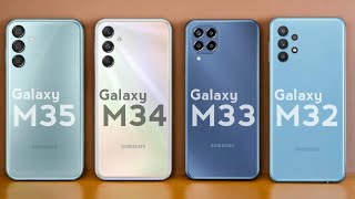 Samsung Galaxy M35 vs Samsung Galaxy M34 vs Samsung Galaxy M33 vs Samsung Galaxy M32 [upl. by Roselle164]