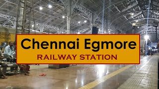 MS Chennai Egmore railway station Tamil Nadu Indian Railways Video in 4k ultra HD [upl. by Yonit]