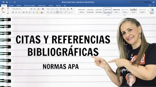 CITAS Y REFERENCIAS BIBLIOGRÁFICAS NORMAS APA ✅ [upl. by Aicinad453]