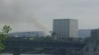 Brand in einer Lagerhalle in CH4106 Therwil BL Basel Switzerland 12 04 2024 Fire in a warehouse [upl. by Akinimod]