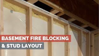 Fire Blocking and Stud Layout for Basement Framing in Herriman Utah [upl. by Ellainad]