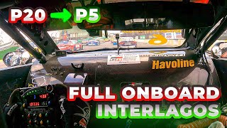 ONBOARD de P20 para P5 STOCK CAR em Interlagos com PIETRO FITTIPALDI [upl. by Annaitsirk]