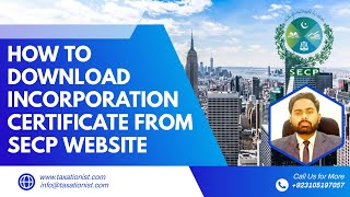 HOW TO DOWNLOAD INCORPORATION CERTIFICATE FROM SECP WEBSITE  INCORPORATE CERTIFICATE  SECP [upl. by Eninej]