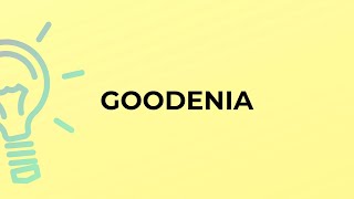 What is the meaning of the word GOODENIA [upl. by Nohsyar750]