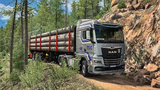 Wooden Log Delivery Across Majestic Mountain Landscapes  Euro Truck Simulator2 [upl. by Cleave]