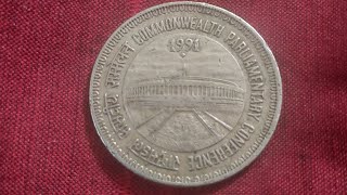 Commonwealth parliamentary conference 1 rupee coin indiancoins 1rupeecoin commonwealth [upl. by Einotna985]