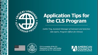 2025 Application Tips for the CLS Program Overseas Webinar [upl. by Inanaup]