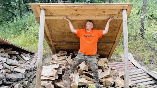 Covered Firewood Storage  My Cheap and Easy Solution [upl. by Atiragram710]