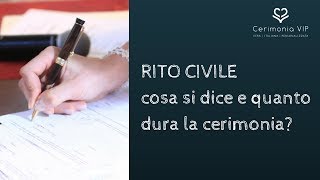 Rito civile Il testo del matrimonio civile [upl. by Netsreik]