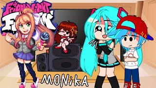 FNF react to Monika mod  🎤🎵🥀🌹 fridaynightfunkin gachaclub fnfmonika [upl. by Calhoun]