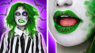 ¡El Espeluznante Halloween Está Aquí Ideas de Maquillaje y Disfraces de Miedo DIY por 123 GO [upl. by Dweck]